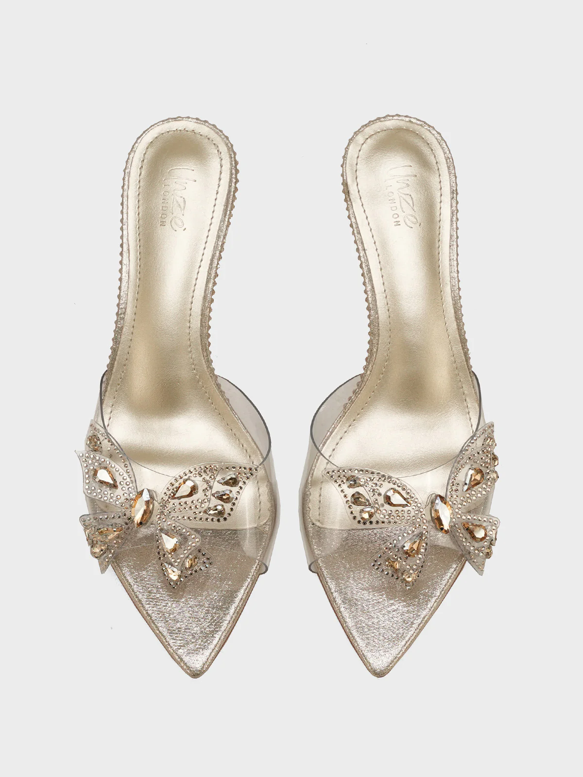 Women "ETTORE" Low Heel Transparent Sandals - Image 6