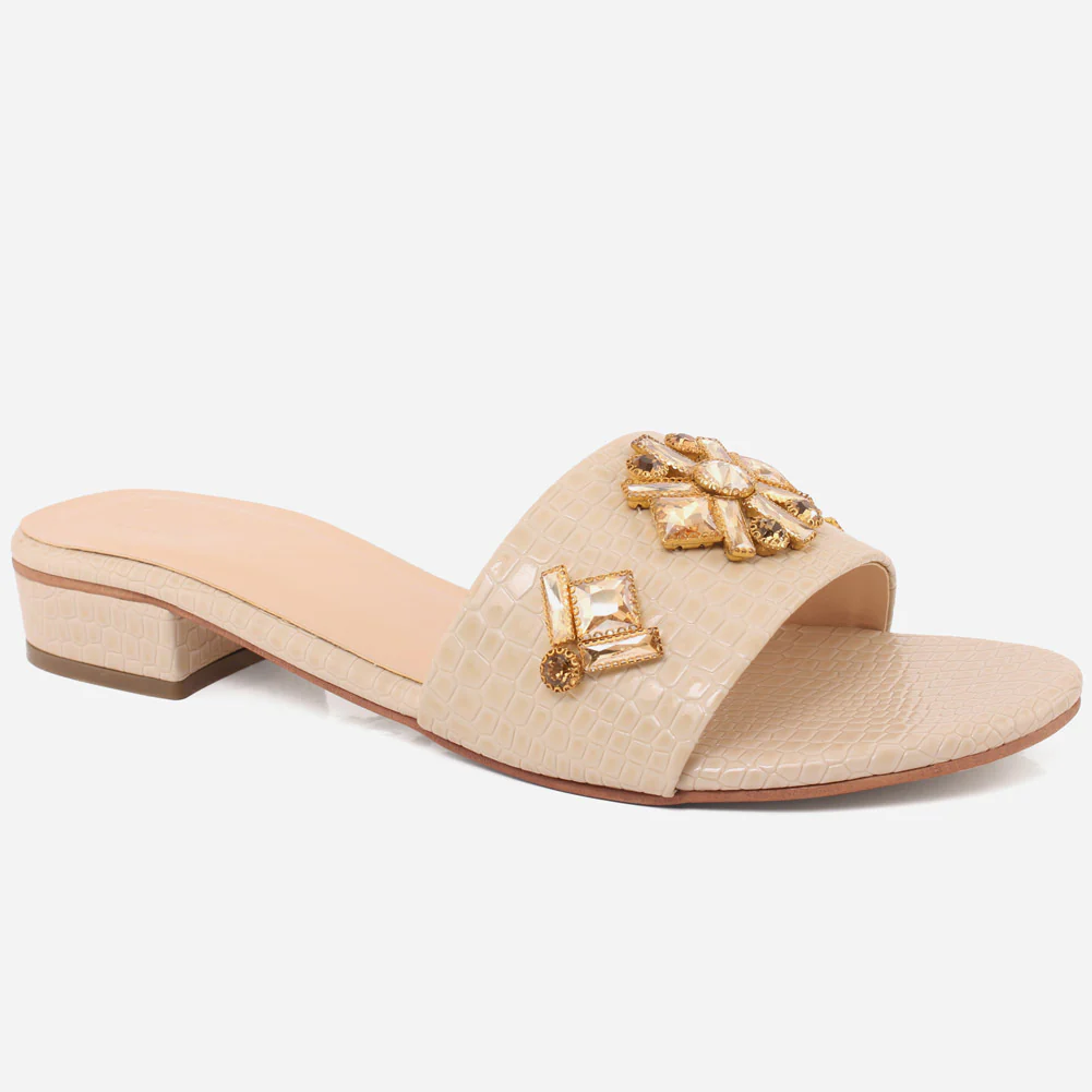 Women "EVELYN" Block Heel Slippers