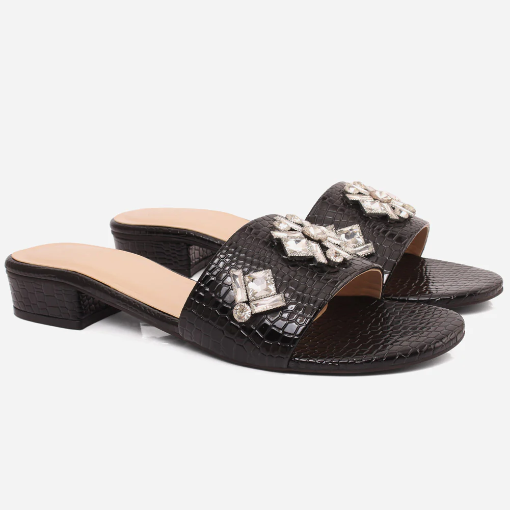 Women "EVELYN" Block Heel Slippers - Image 2