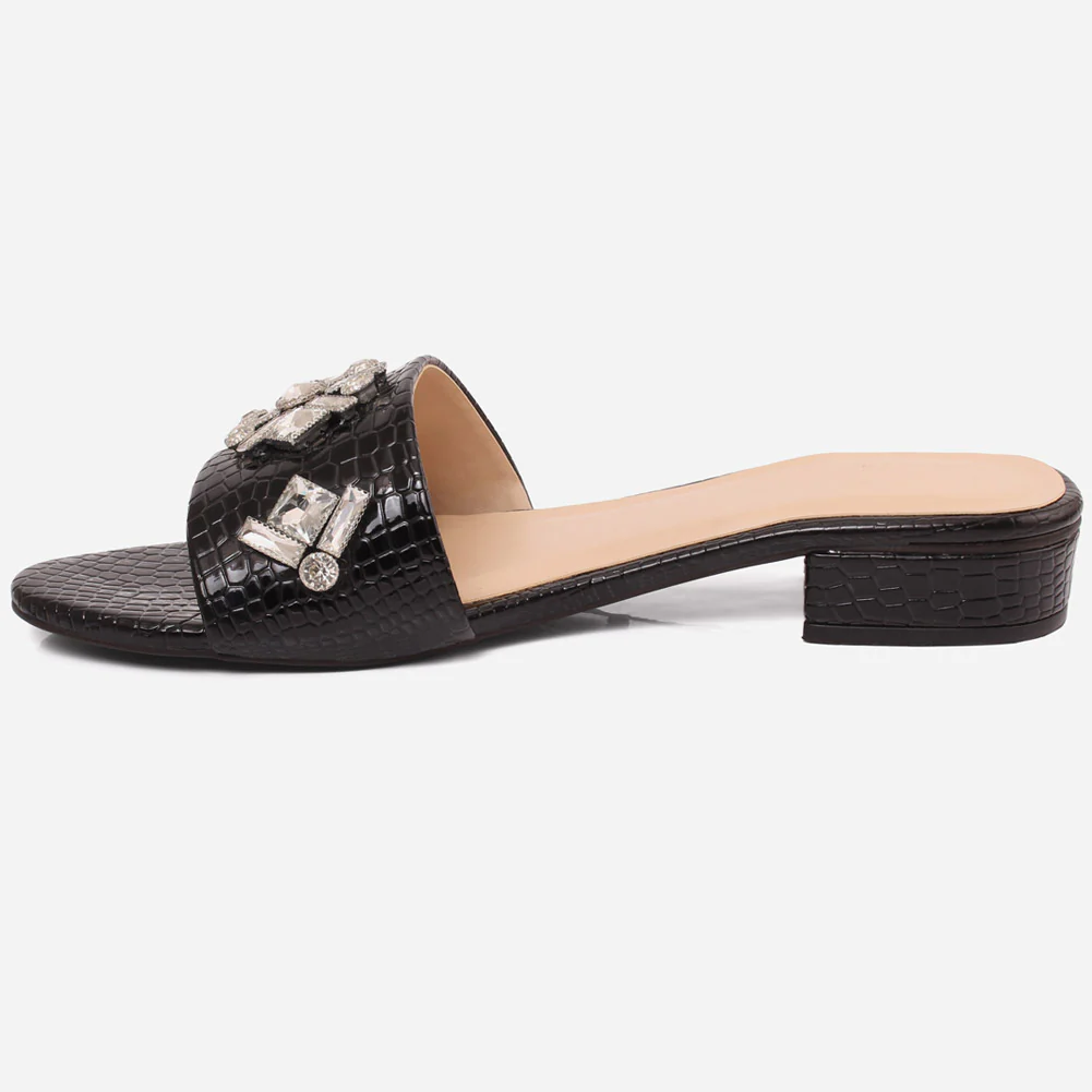 Women "EVELYN" Block Heel Slippers - Image 3
