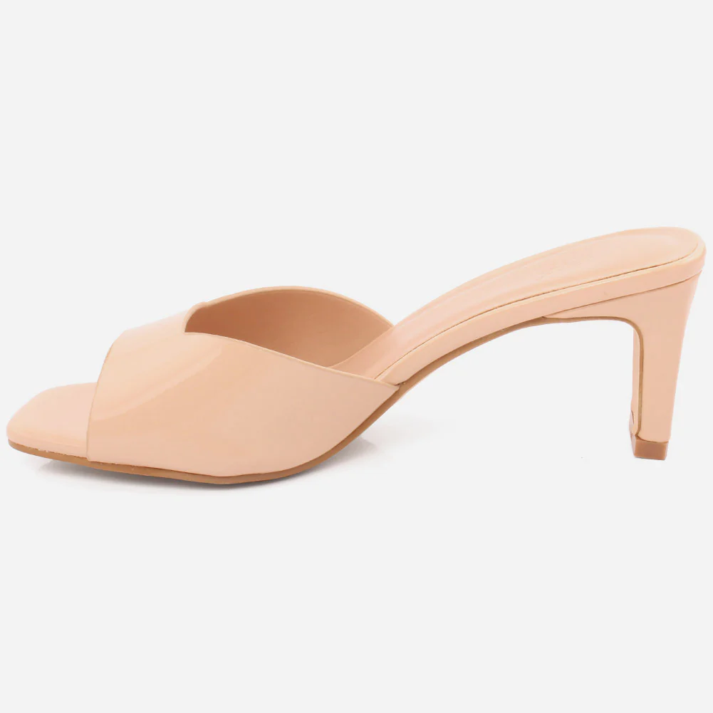 Women "FLAVIA" Gorgeous Block Heel Square Toe Slip On Sandals - Image 3