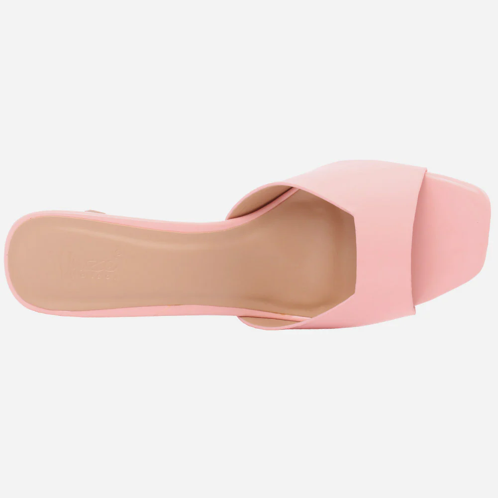 Women "FLAVIA" Gorgeous Block Heel Square Toe Slip On Sandals - Image 4