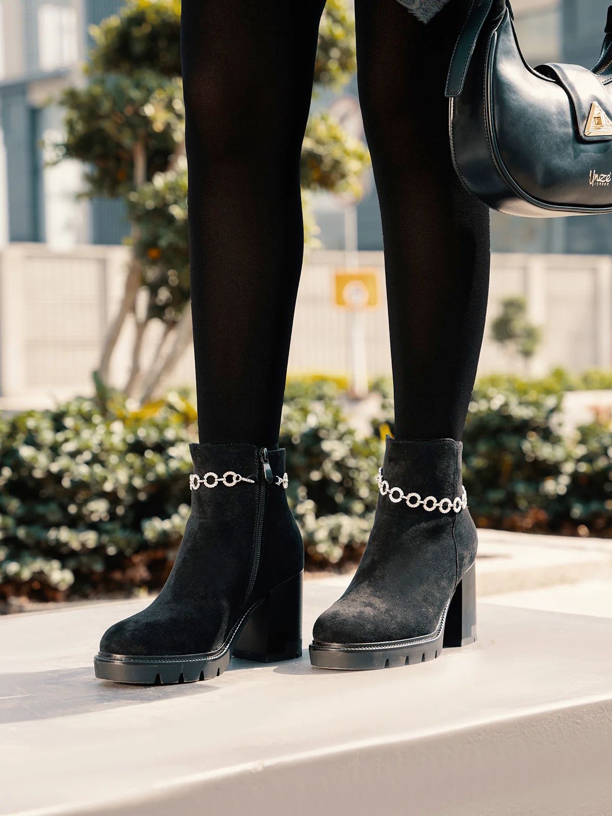 Women "FOLAMI" Stylish Chain Ankle Boots - Image 6