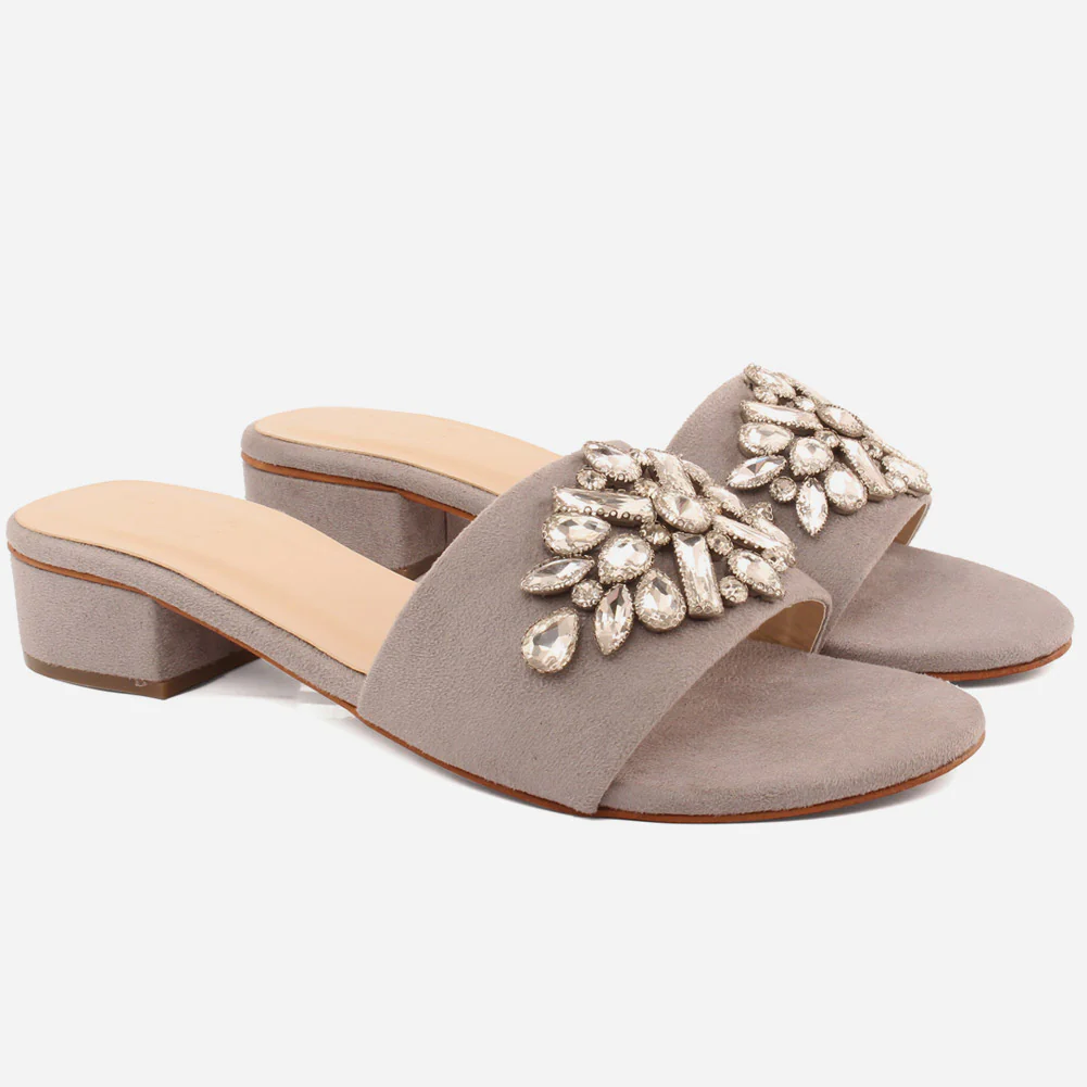 Women "GIA" Low Block Heel Slippers - Image 2