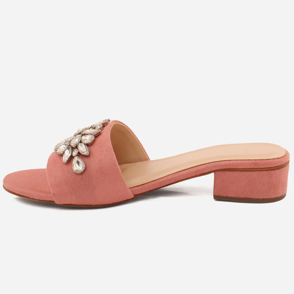 Women "GIA" Low Block Heel Slippers - Image 3