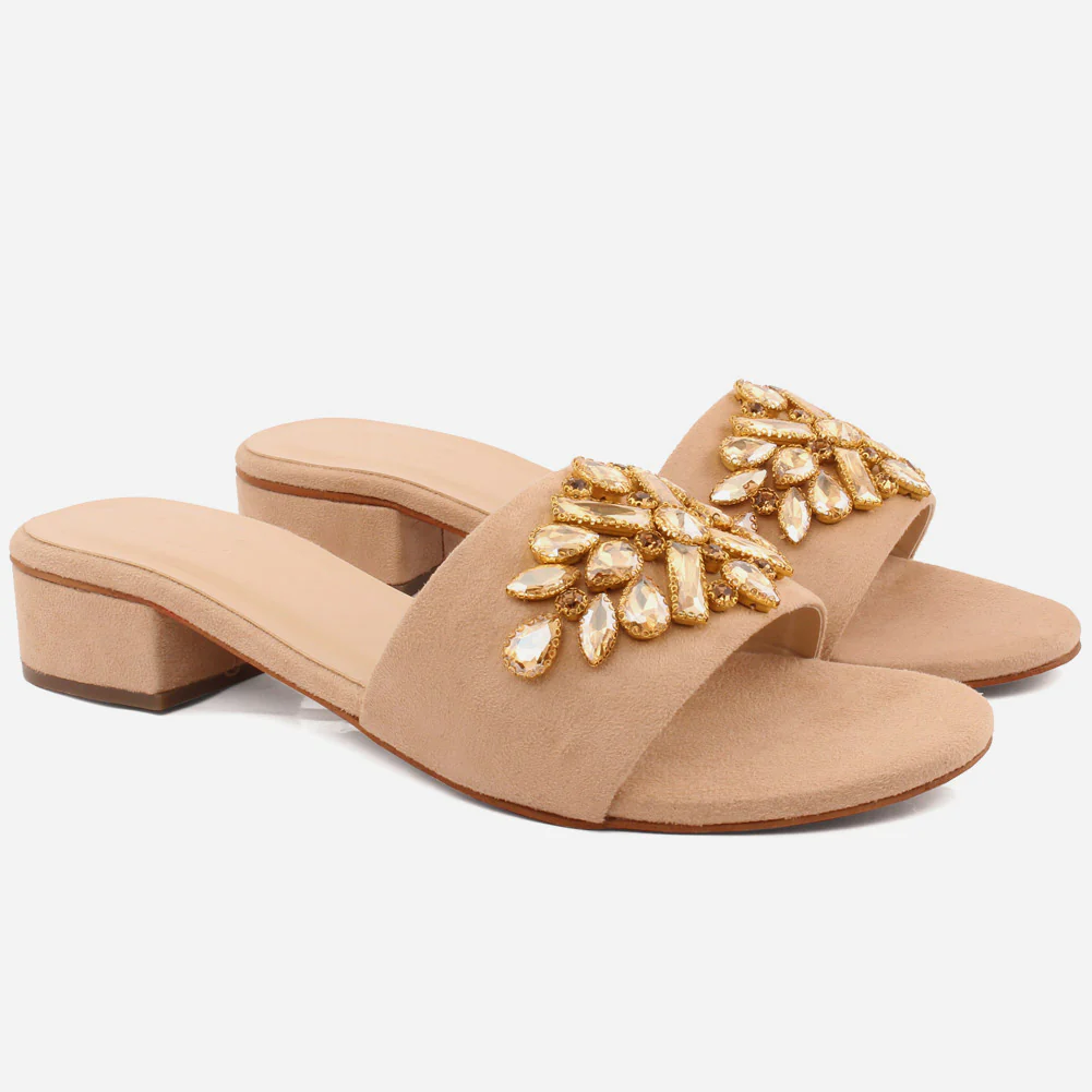 Women "GIA" Low Block Heel Slippers - Image 2