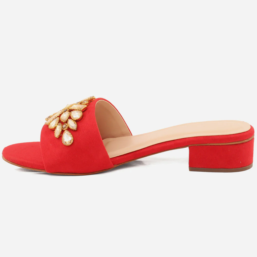 Women "GIA" Low Block Heel Slippers - Image 3