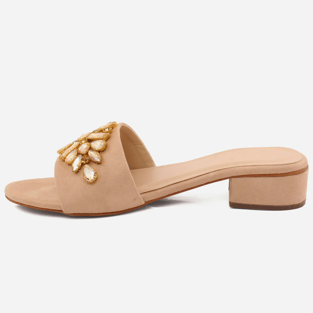 Women "GIA" Low Block Heel Slippers - Image 3
