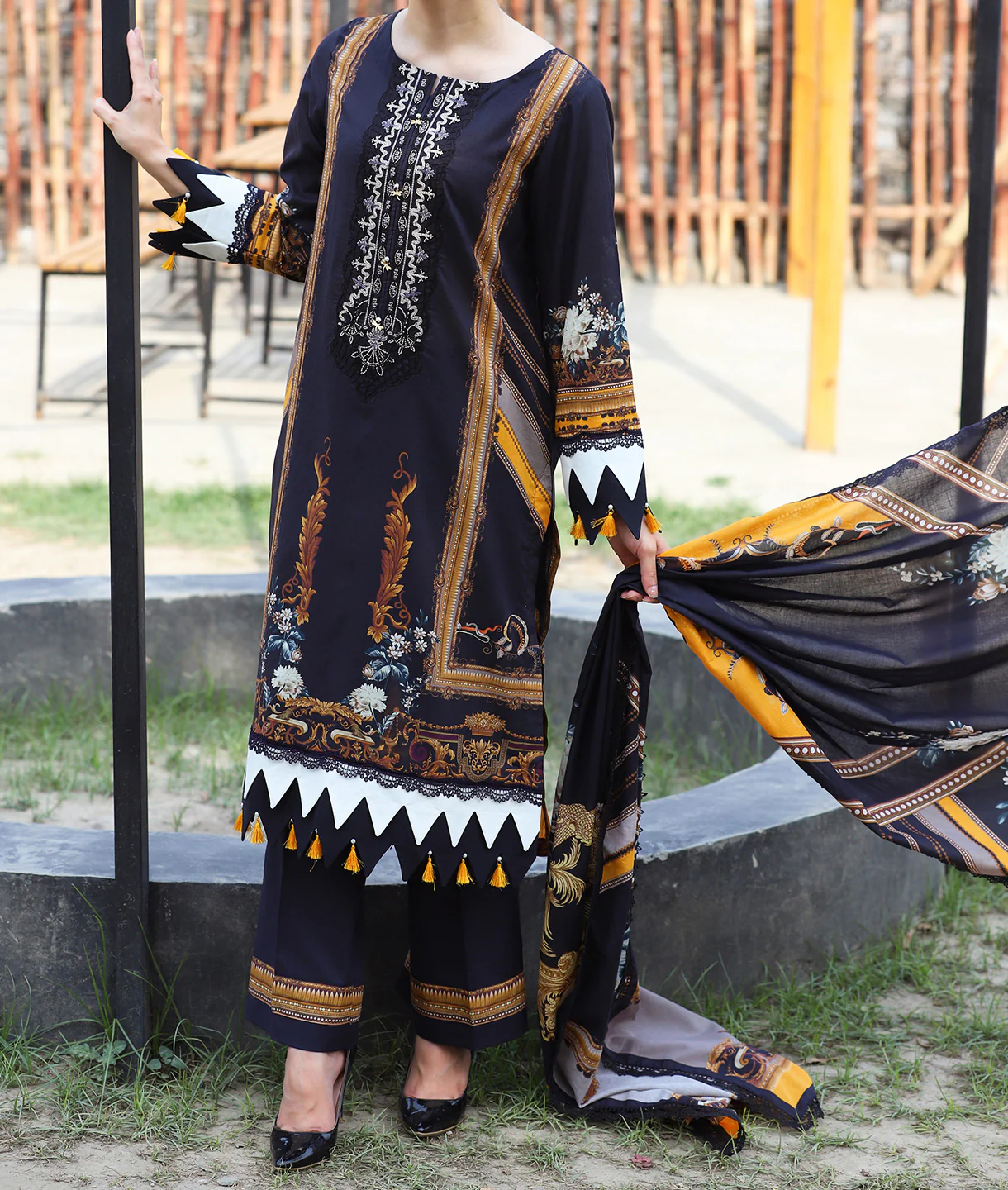 Women "GLORIA" Lawn Three Pieces Unstitched Summer Suit
