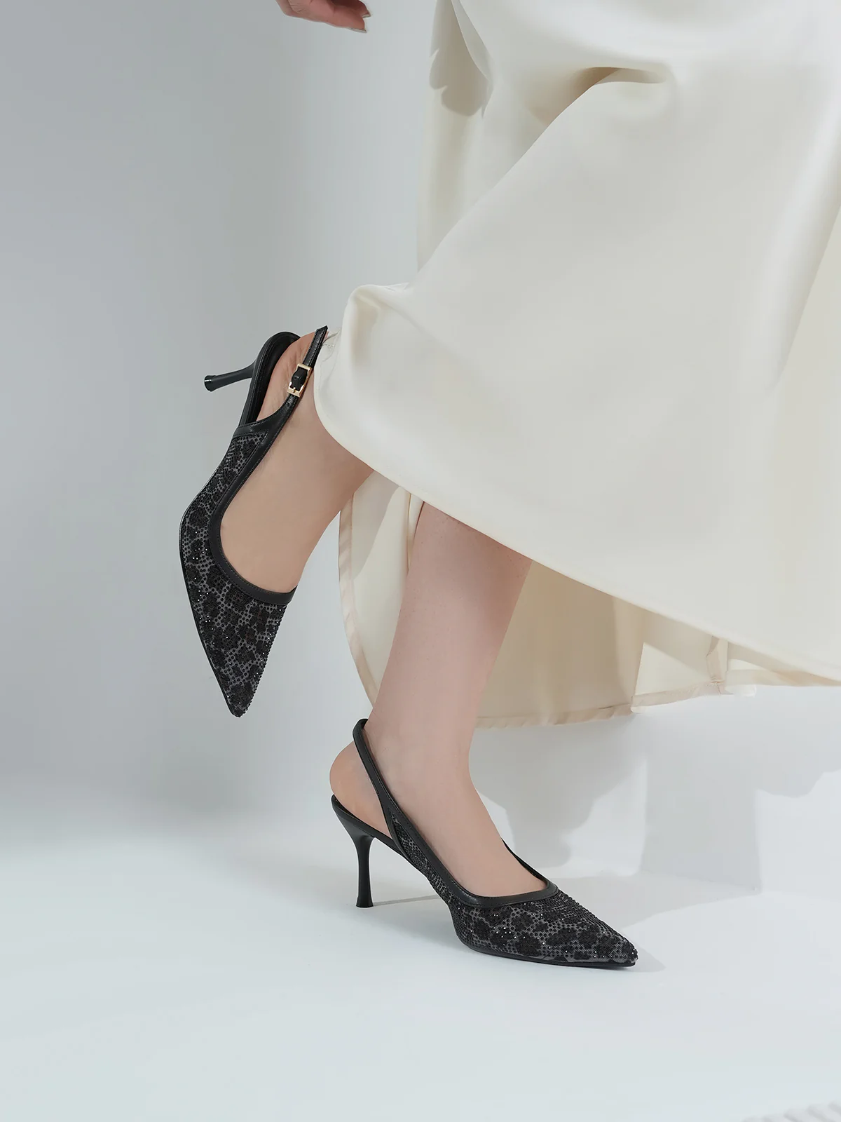 Women "GRACIE" Glamorous Touch Net Sandals