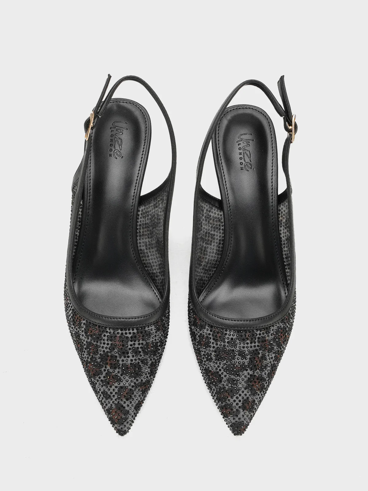 Women "GRACIE" Glamorous Touch Net Sandals - Image 9