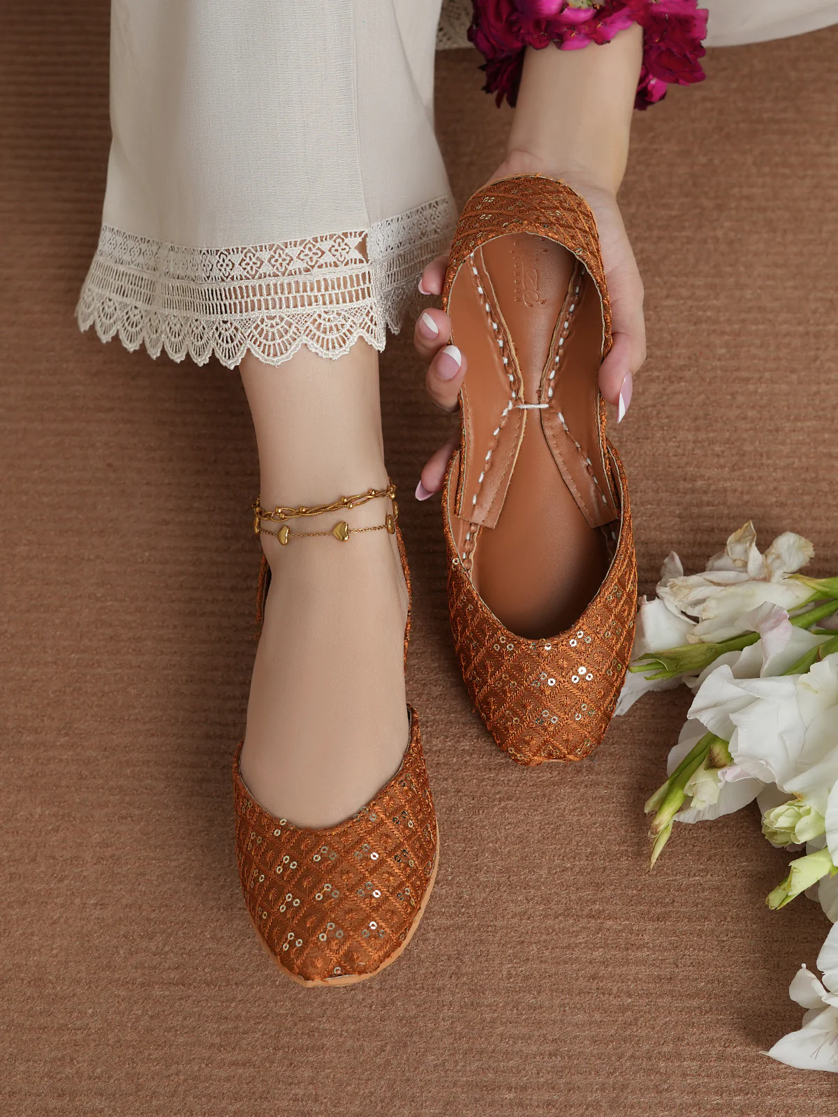 Women "RAJPARI" Traditional Charm Khussas