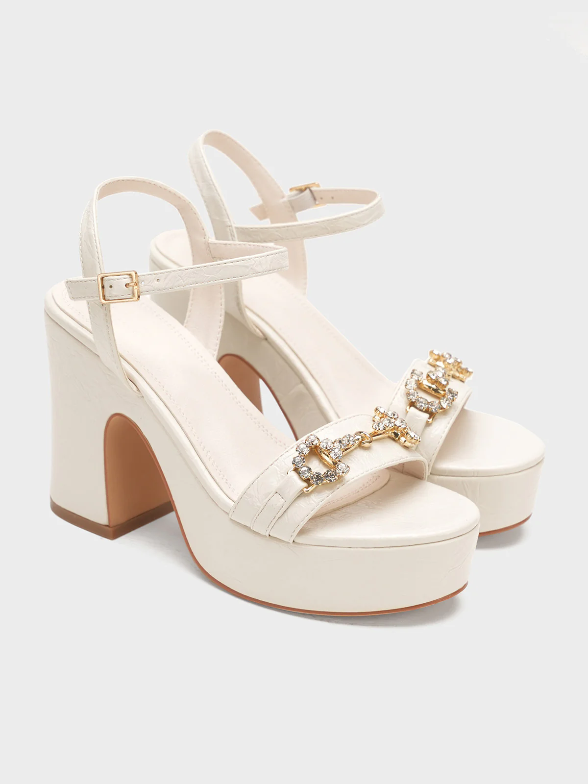 Women "ILANY" Chunky Heel Buckle Sandals - Image 4