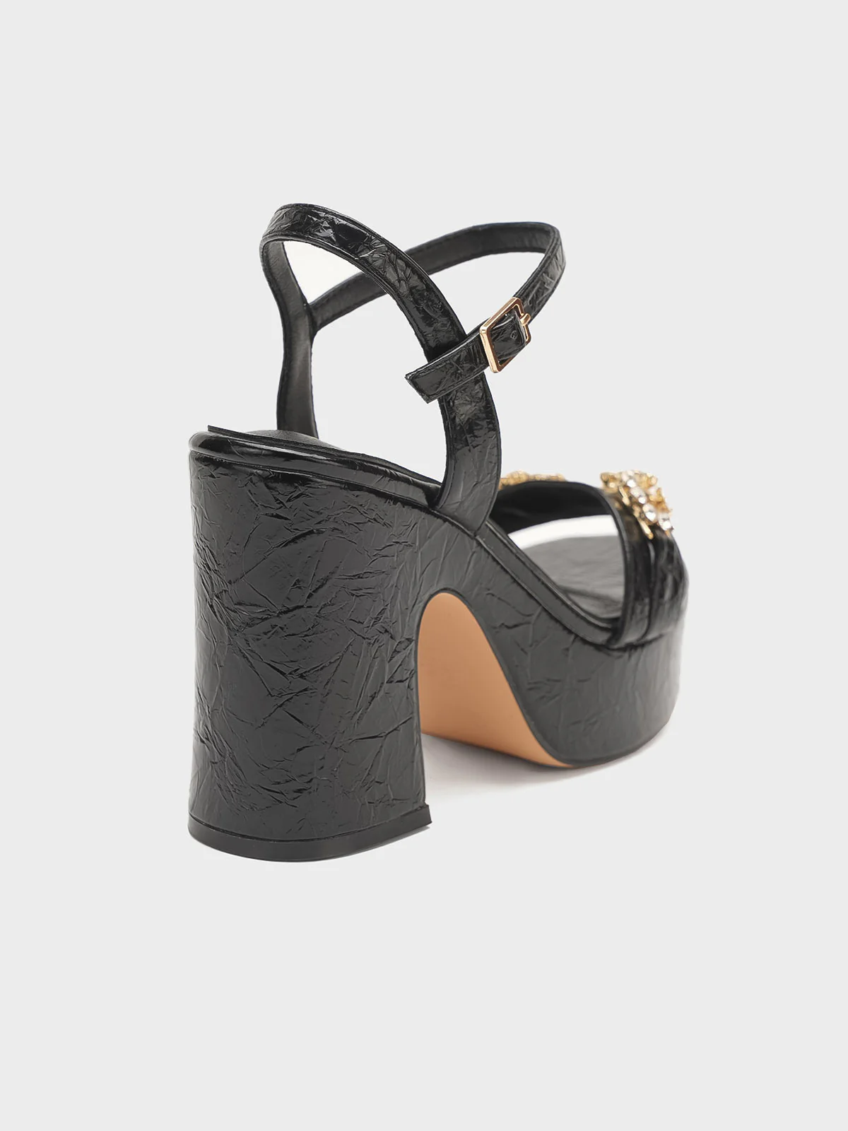 Women "ILANY" Chunky Heel Buckle Sandals - Image 5