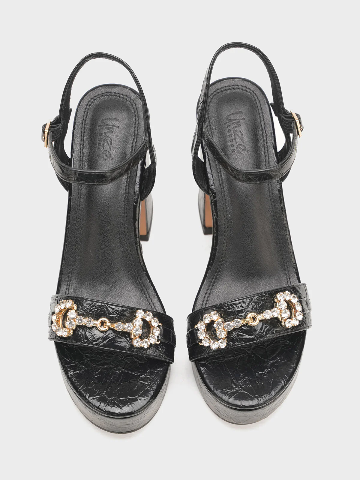 Women "ILANY" Chunky Heel Buckle Sandals - Image 9