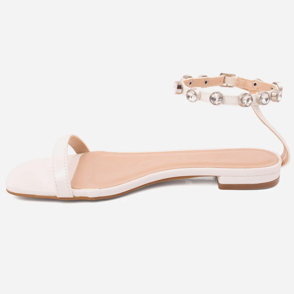 Women "IVETE" Eye Catching Decorated Ankle Strap Sandals - Image 3