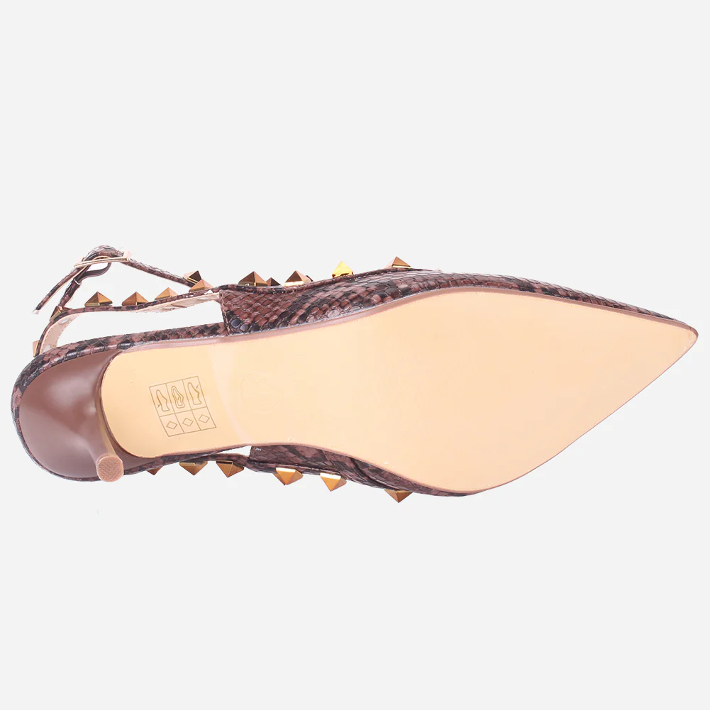 Women "JARNE" Studded Stiletto Sandals - Image 5