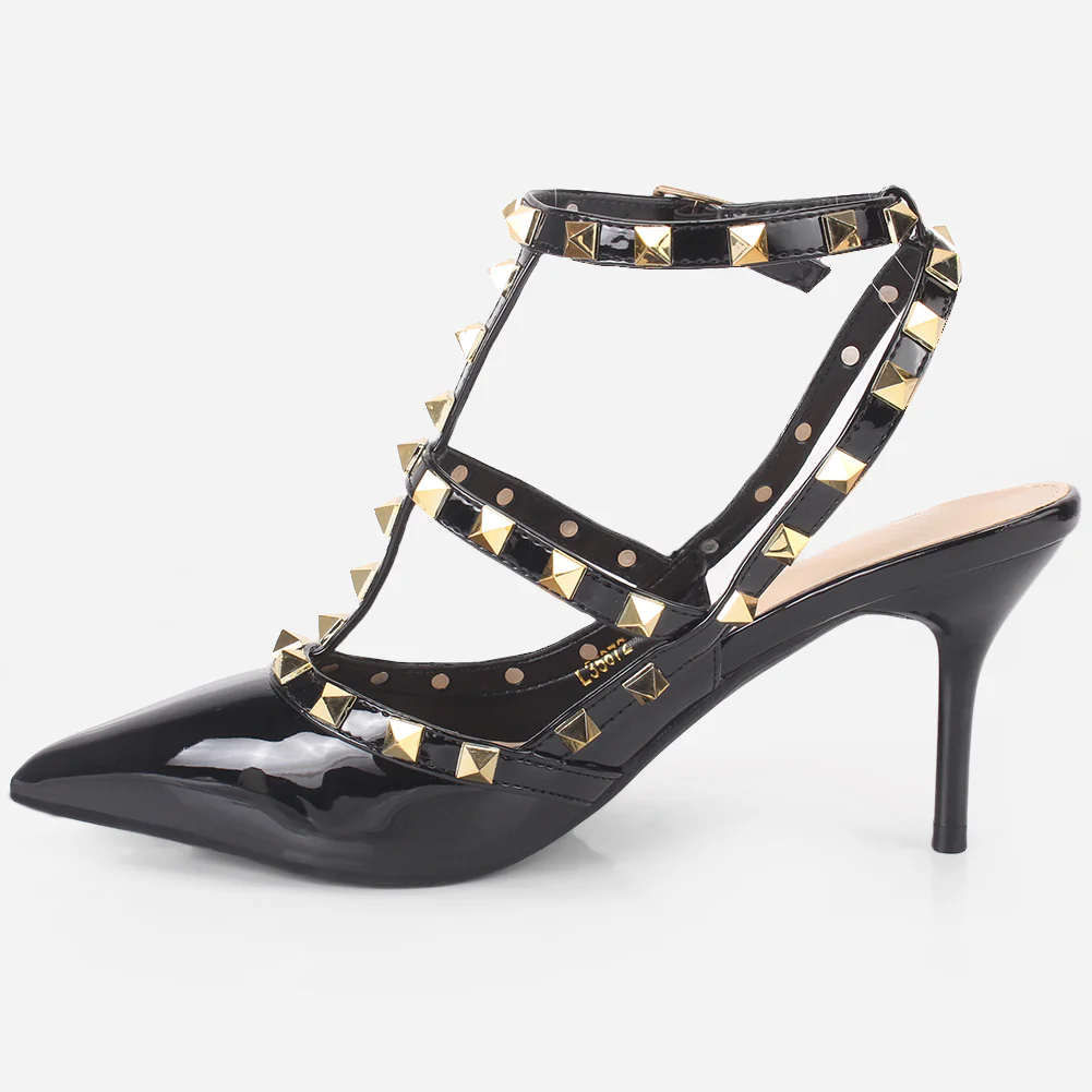 Women "JARNE" Studded Stiletto Sandals - Image 3