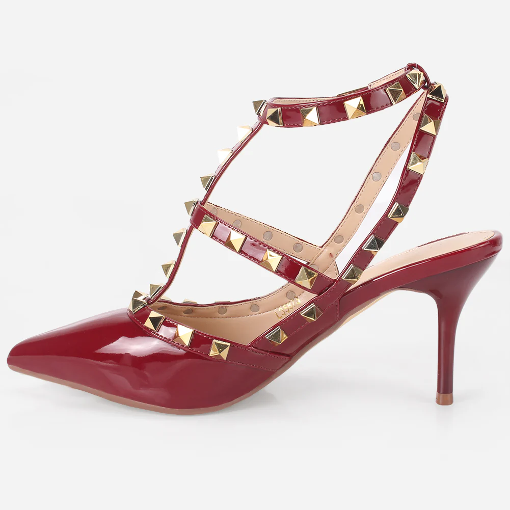 Women "JARNE" Studded Stiletto Sandals - Image 3