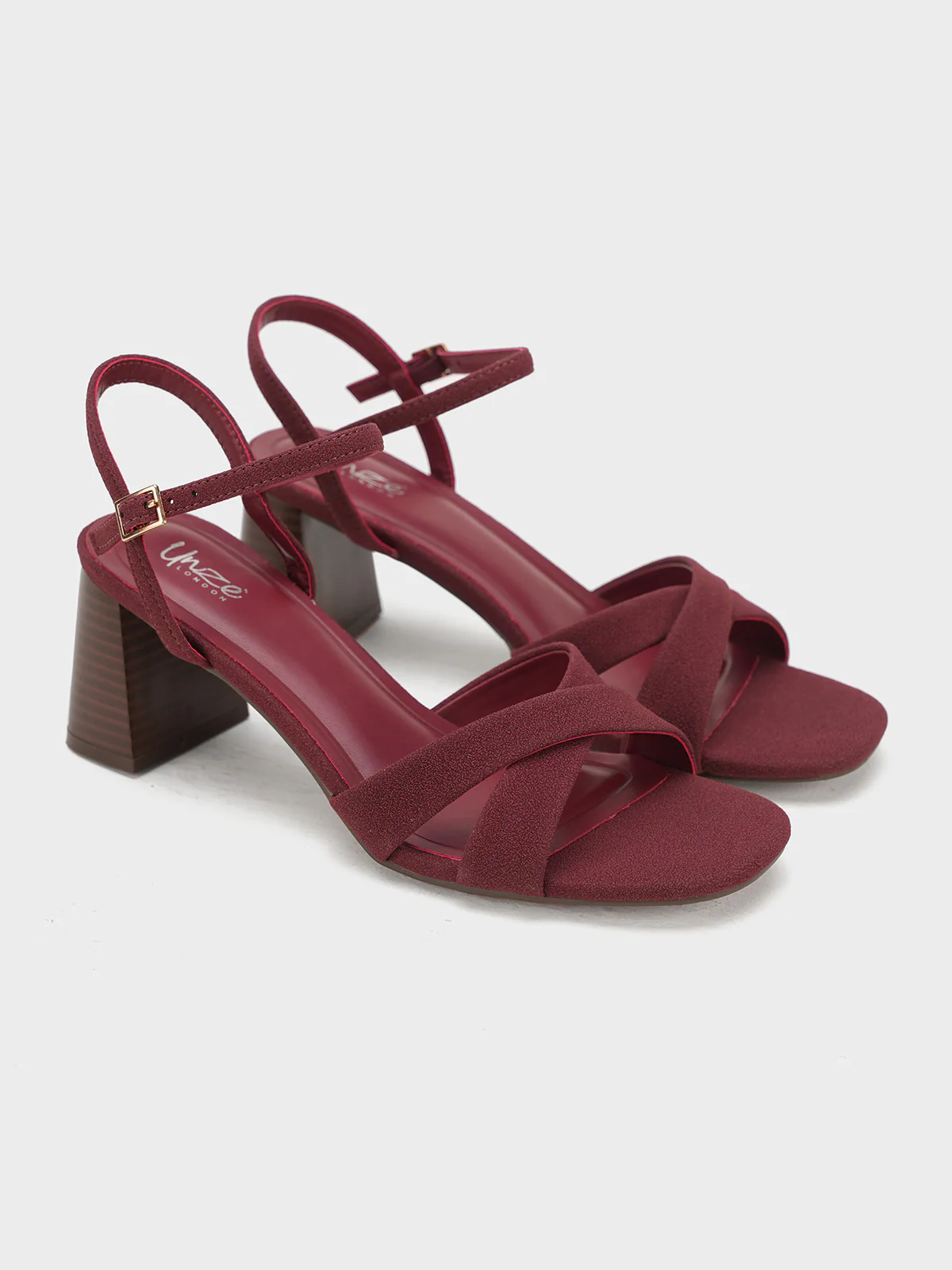 Women "JEFFREY" Block Heel Buckle Sandals - Image 3
