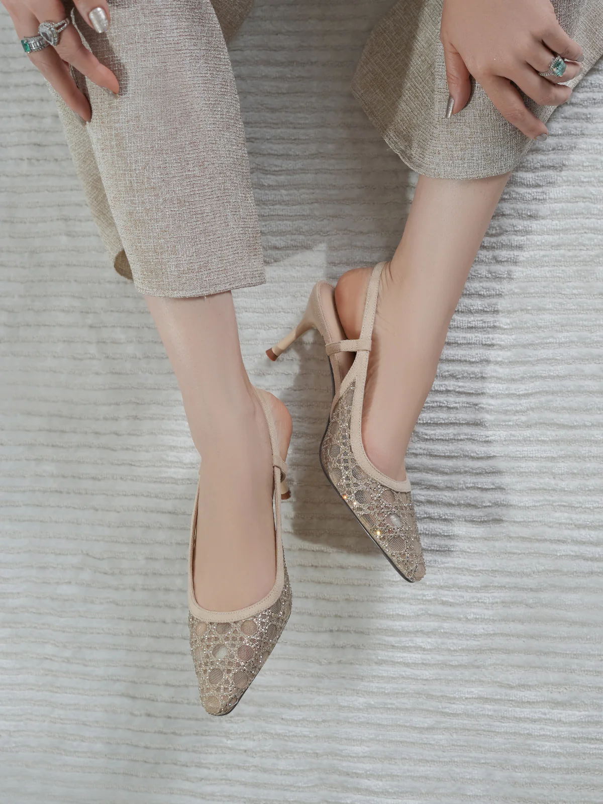 Women "JEROLD" Embellished Detailing Sandals