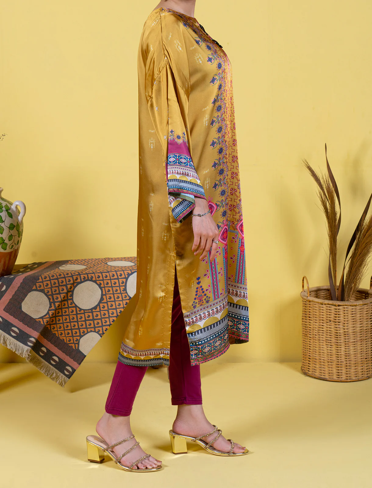 Women "JJALIA" Silk Printed Fancy Shirt - Image 2