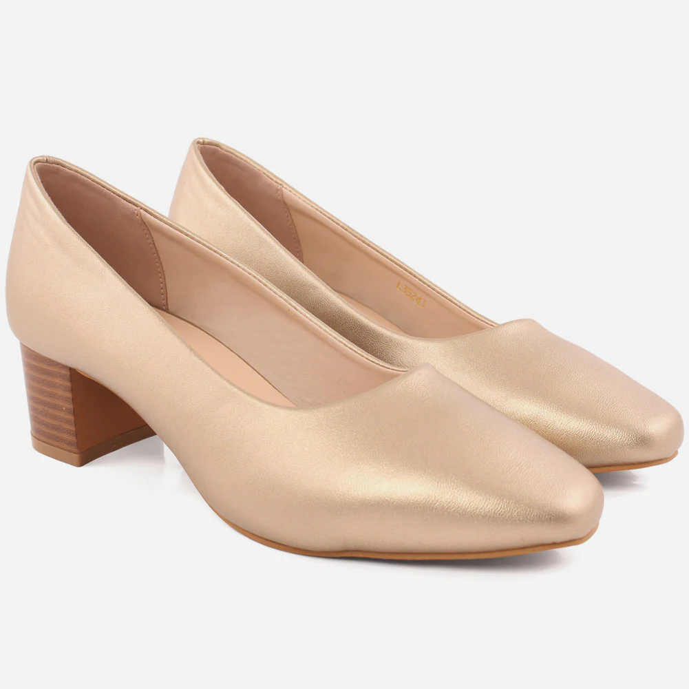 Women "Jole" suede rounded almond toe block heel court shoes - Image 2