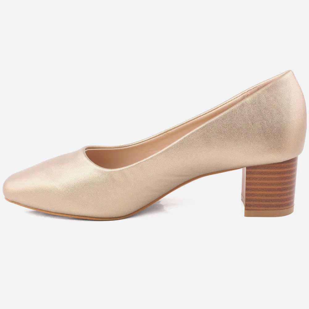 Women "Jole" suede rounded almond toe block heel court shoes - Image 3