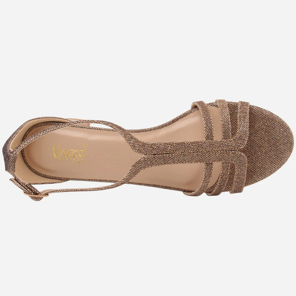 Women "JUDY" Glossy Matt Ankle Strap Sandals - Image 4