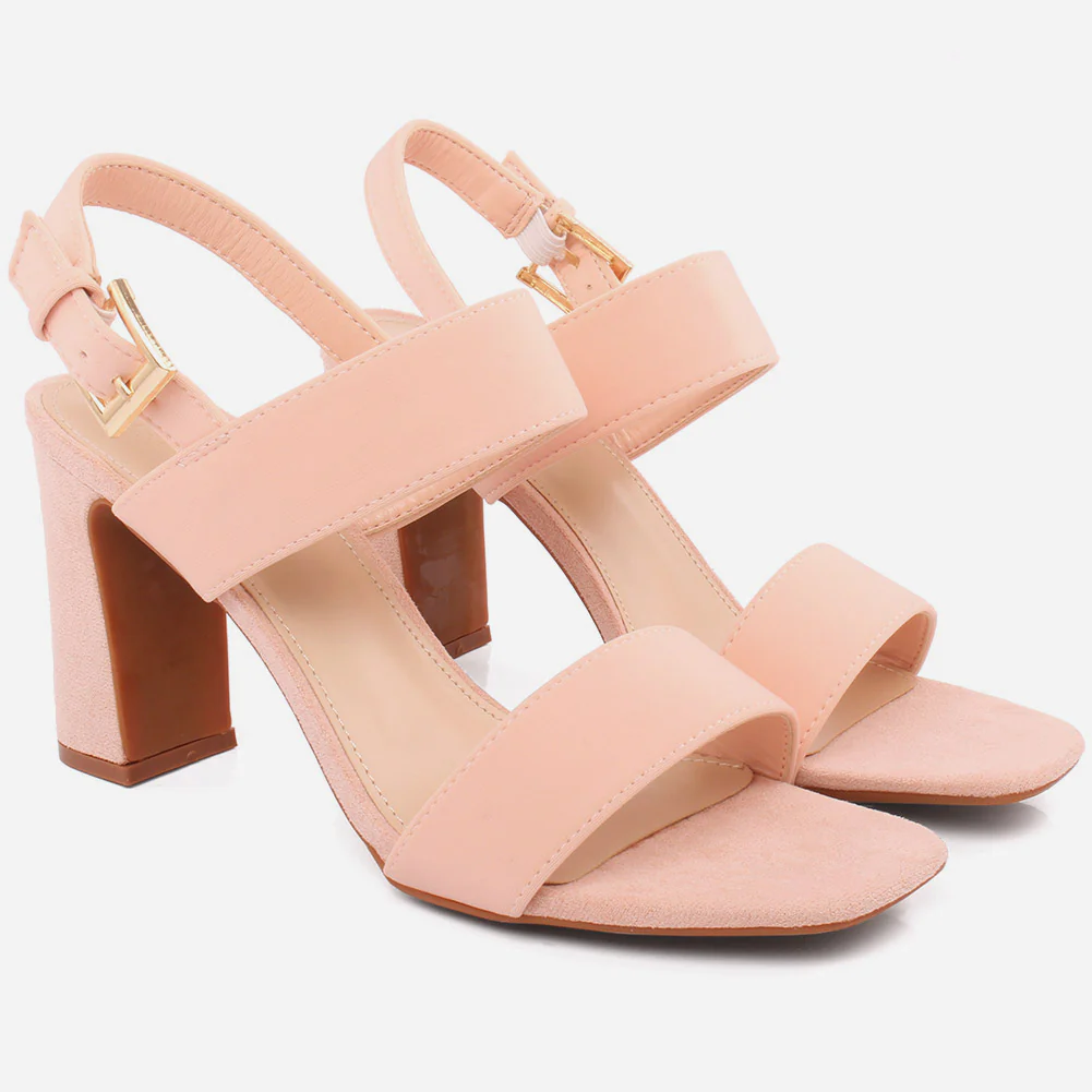Women "JUN" Elegant Mid High Block Heel Sandals - Image 2