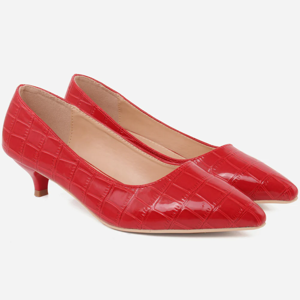 Women "KEIRA" Mid High Heel Court Shoes - Image 2