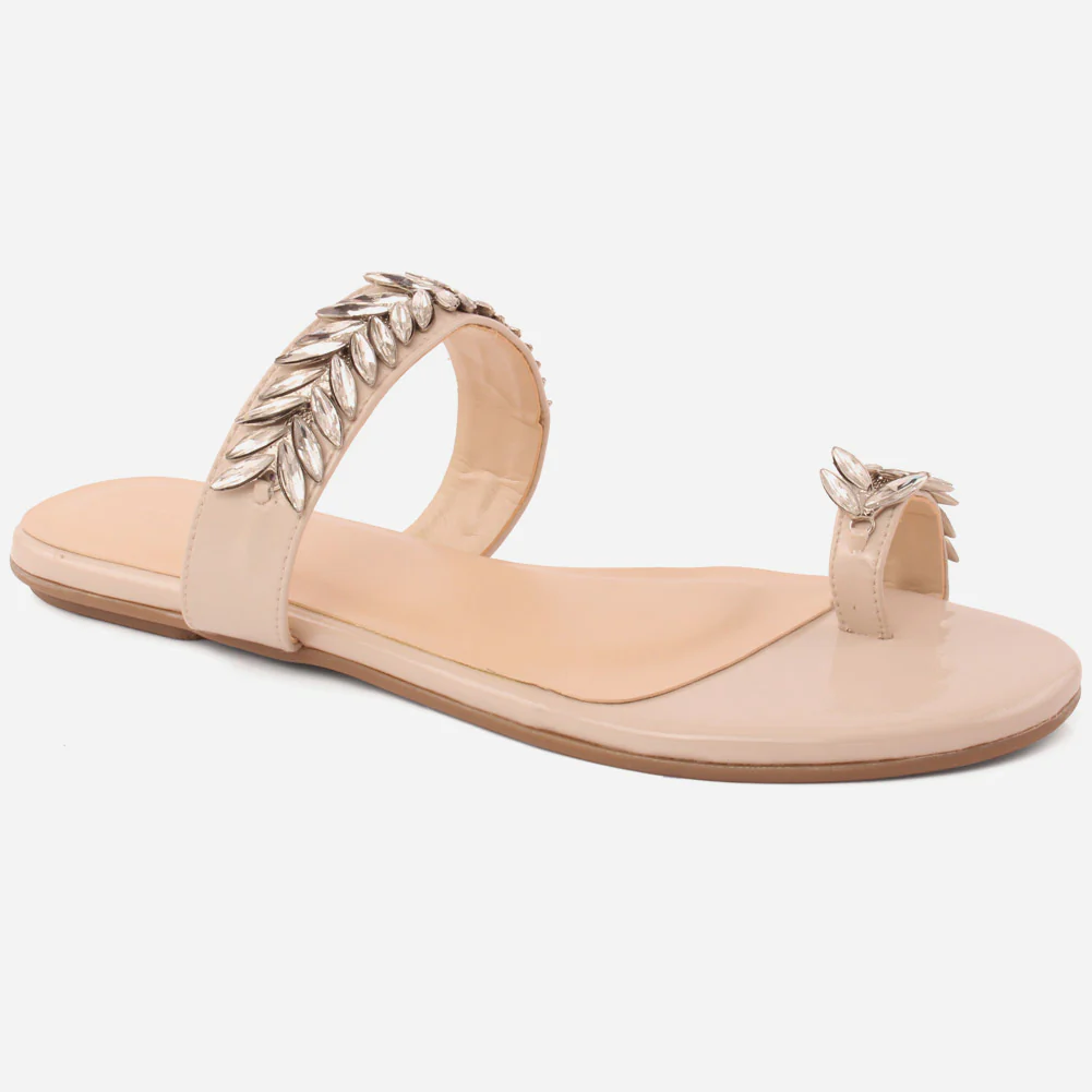 Women "Kemma"Glamorous Metallic Gemstone Slippers
