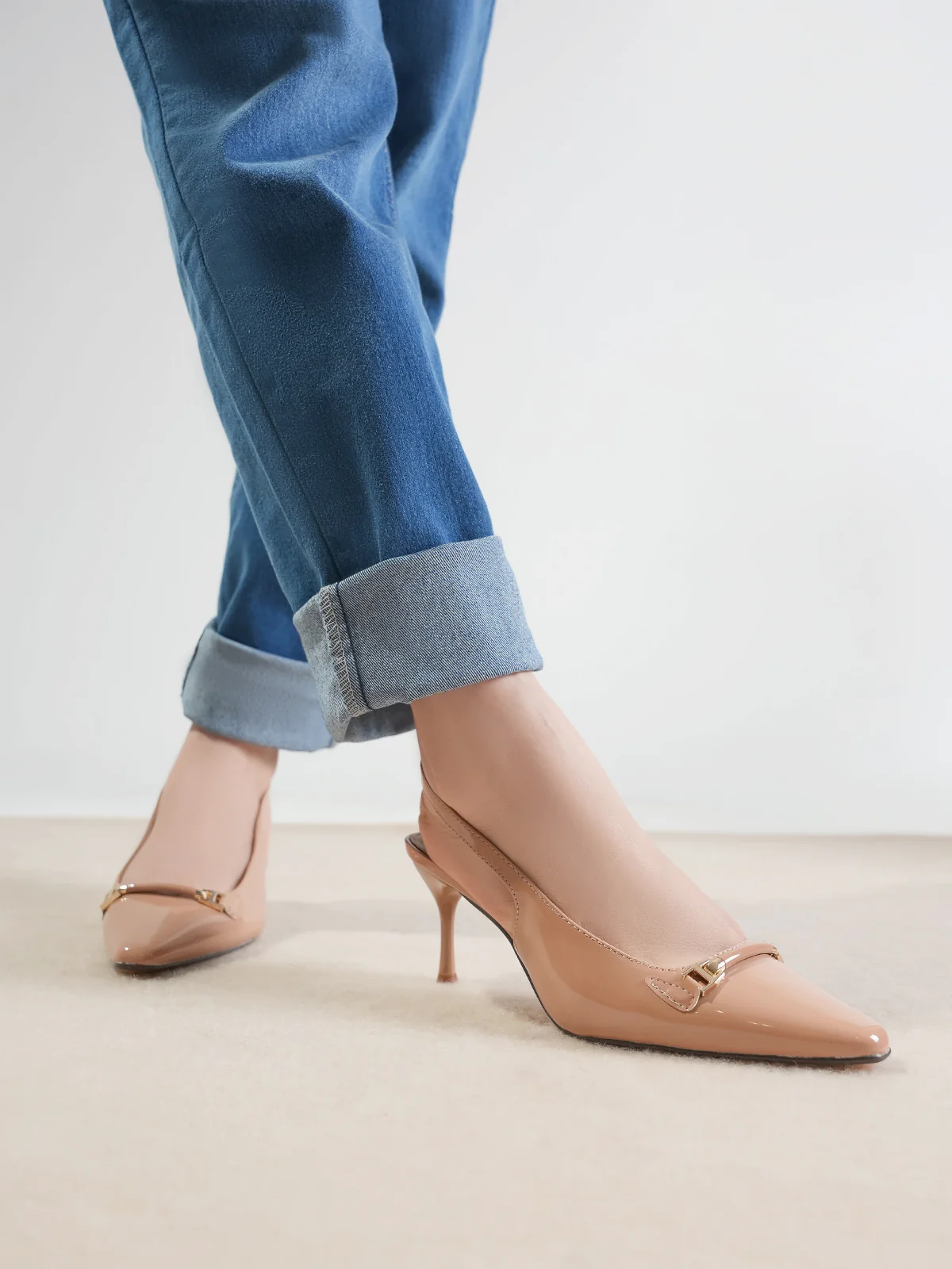 Women "KENELM" Glossy Pointed Toe Sandals - Image 10