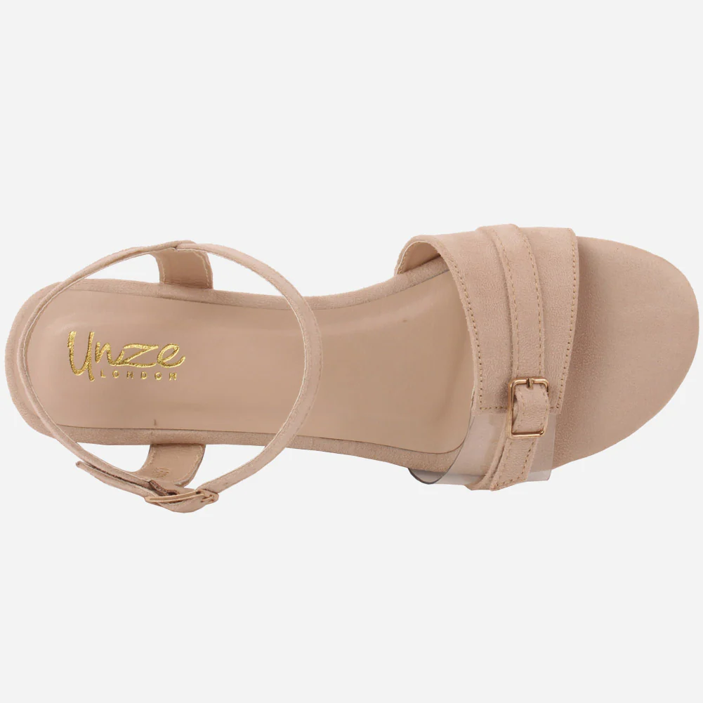 Women "KIM" V Shape Open Toe Ankle Strap Flat Sandals - Image 4