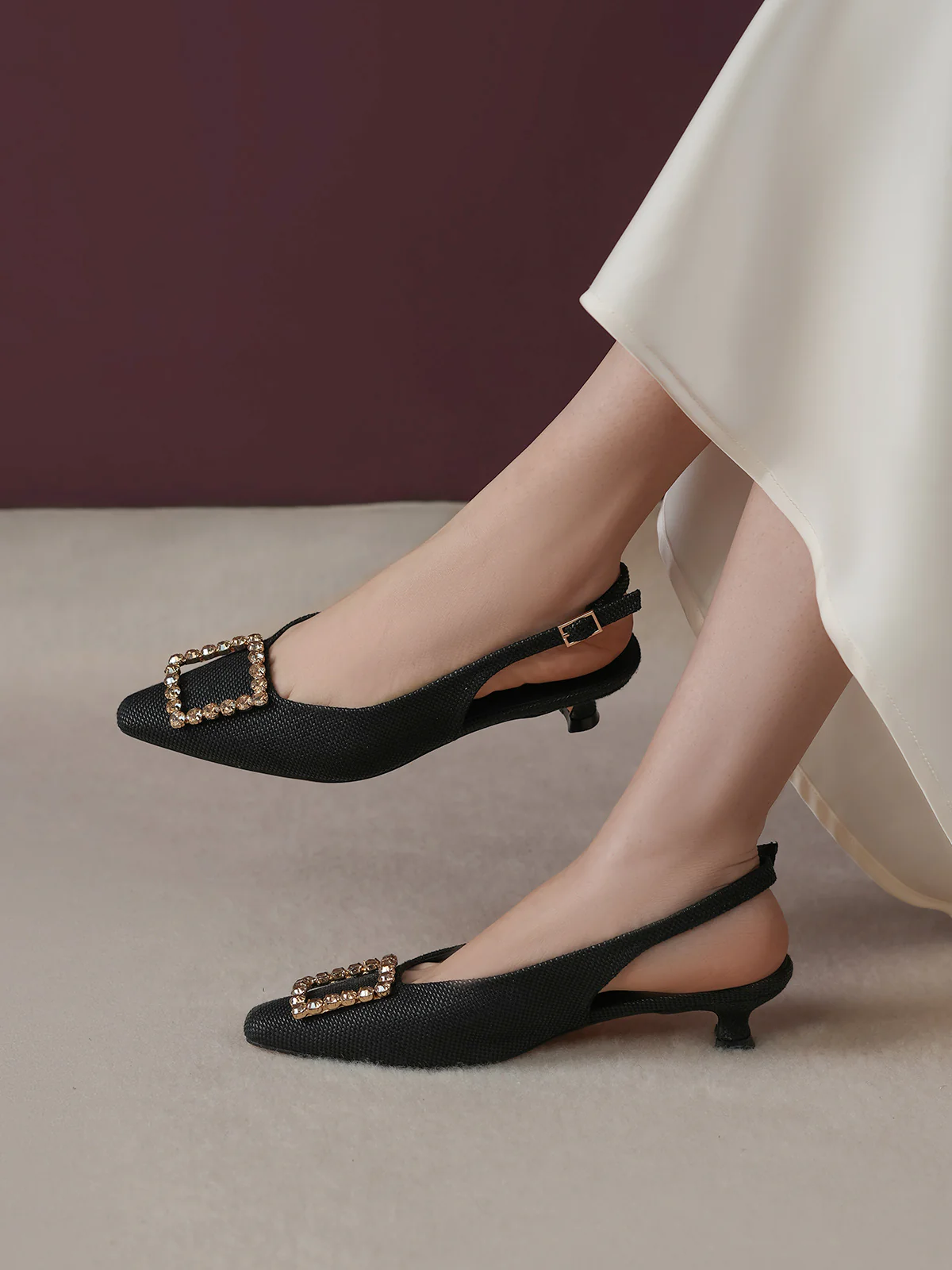 Women "KIMONI" Elegant Kitten Heel Sandals - Image 6