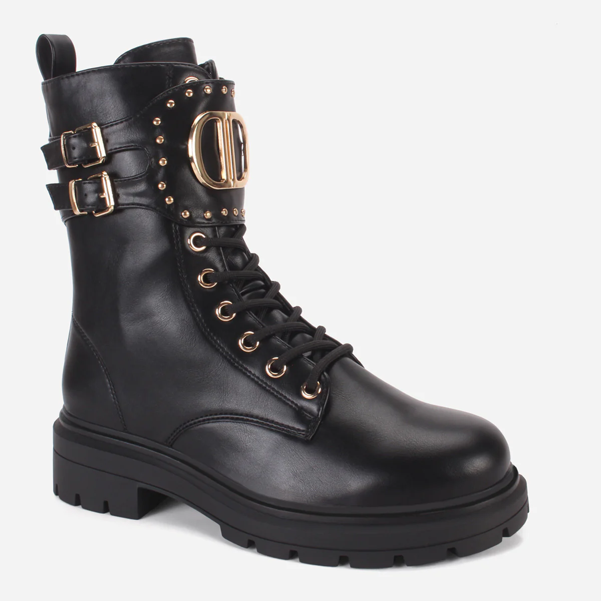 Women "KIT" Buckled Biker Ankle Boots