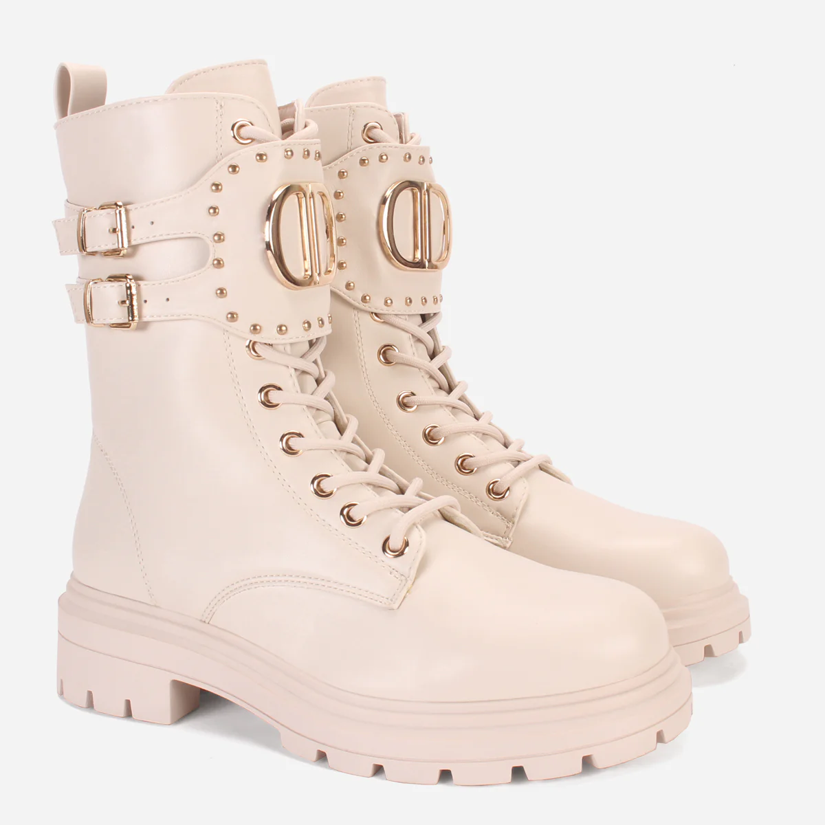 Women "KIT" Buckled Biker Ankle Boots - Image 2