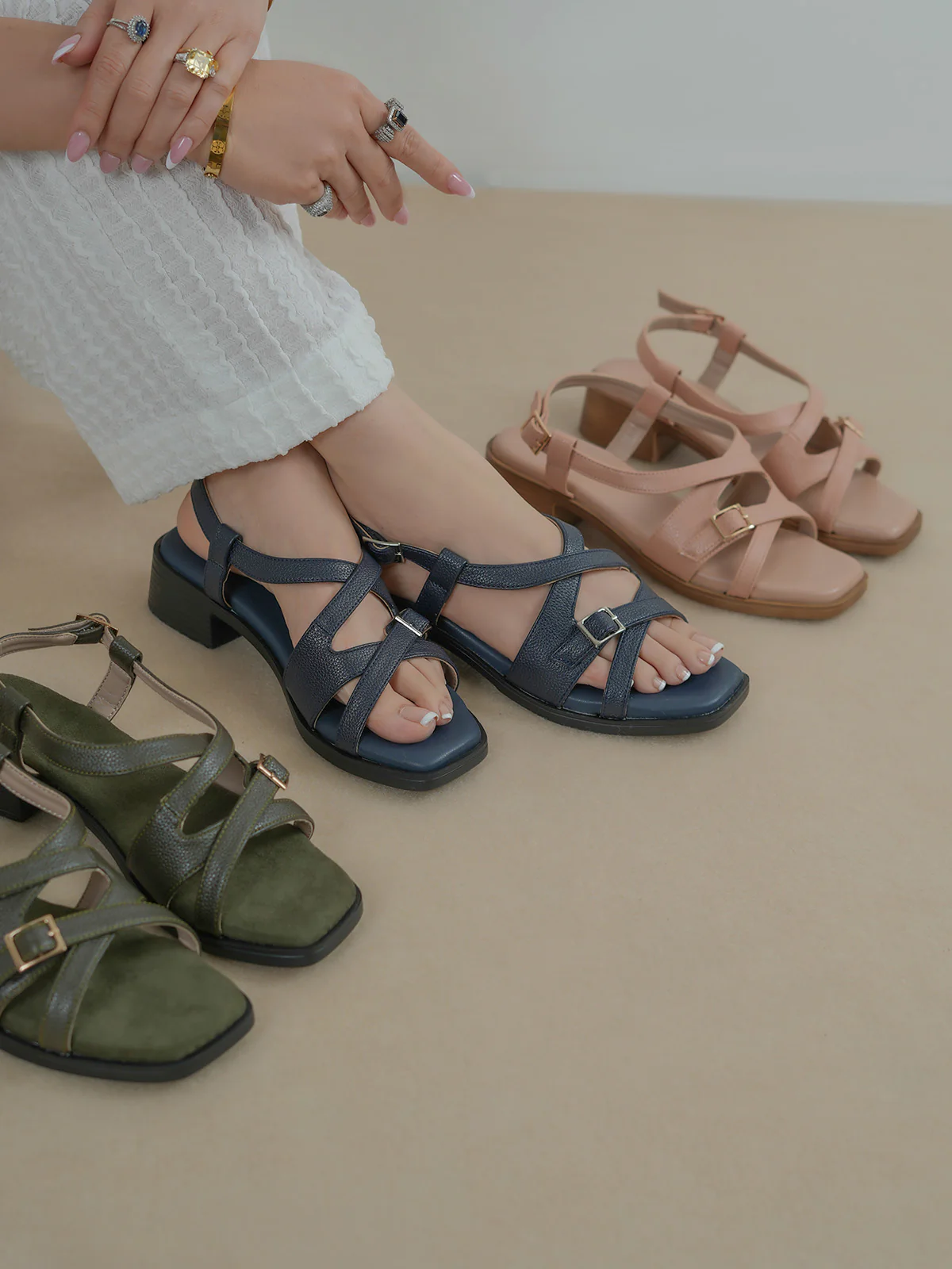 Women "KRIKOR" Stylish Buckle Sandals - Image 3