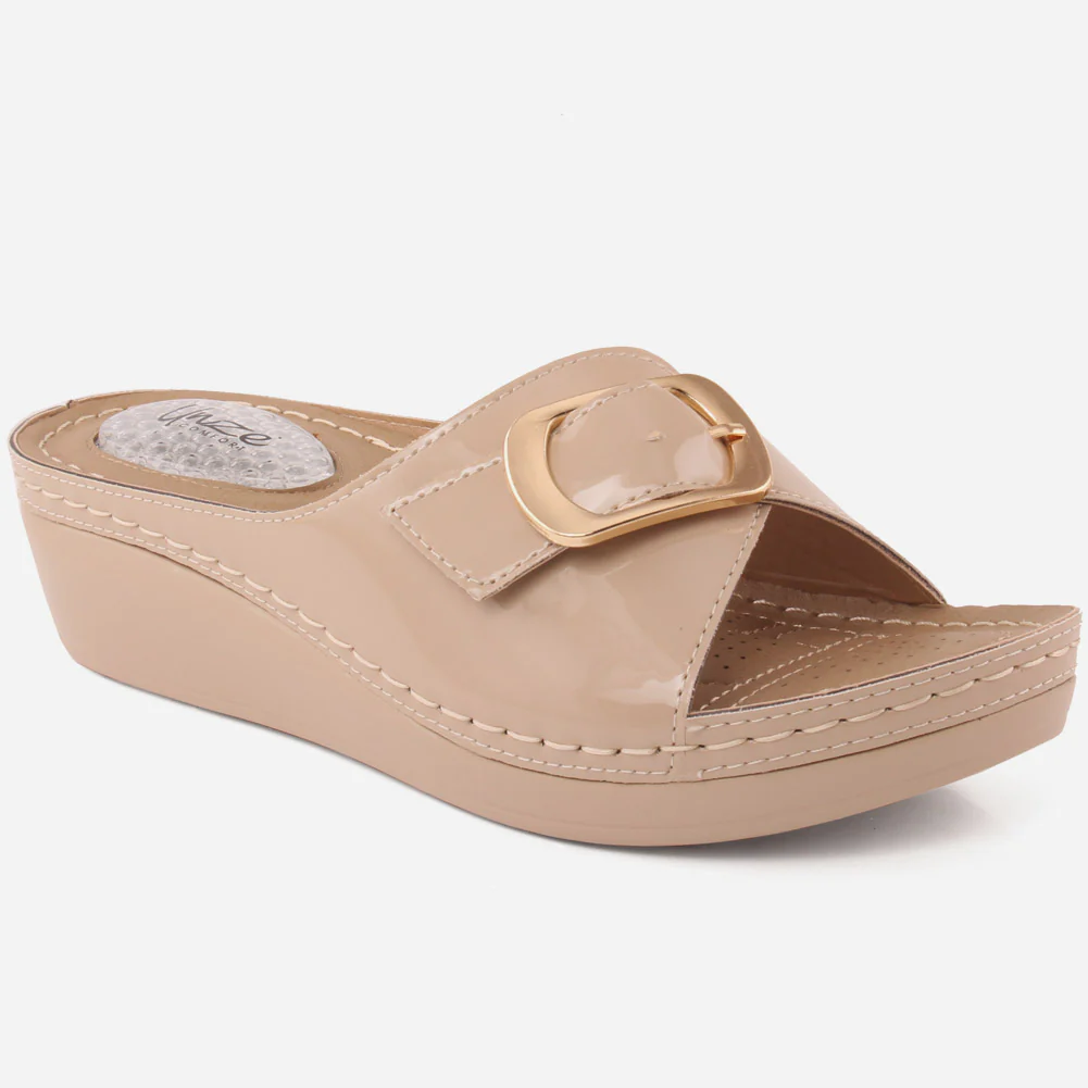 Women "KYLIE" Classic Buckle Comfort Slippers