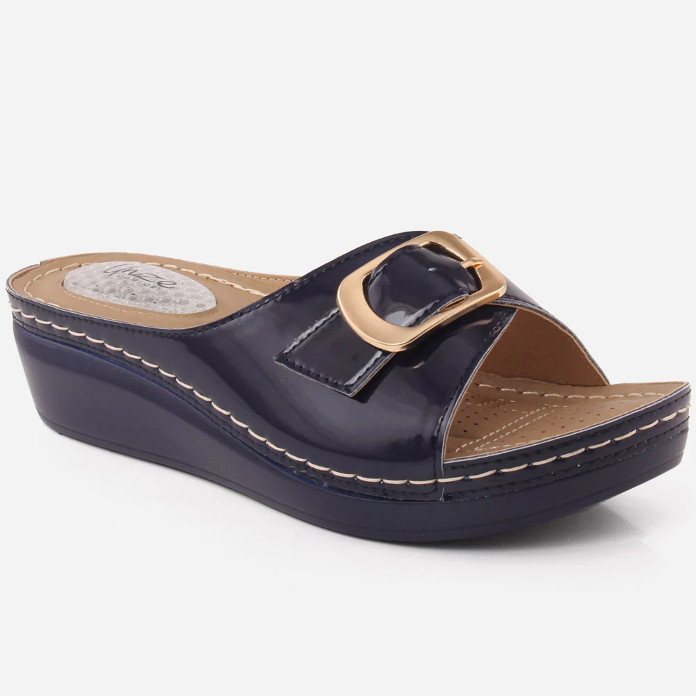 Women "KYLIE" Classic Buckle Comfort Slippers