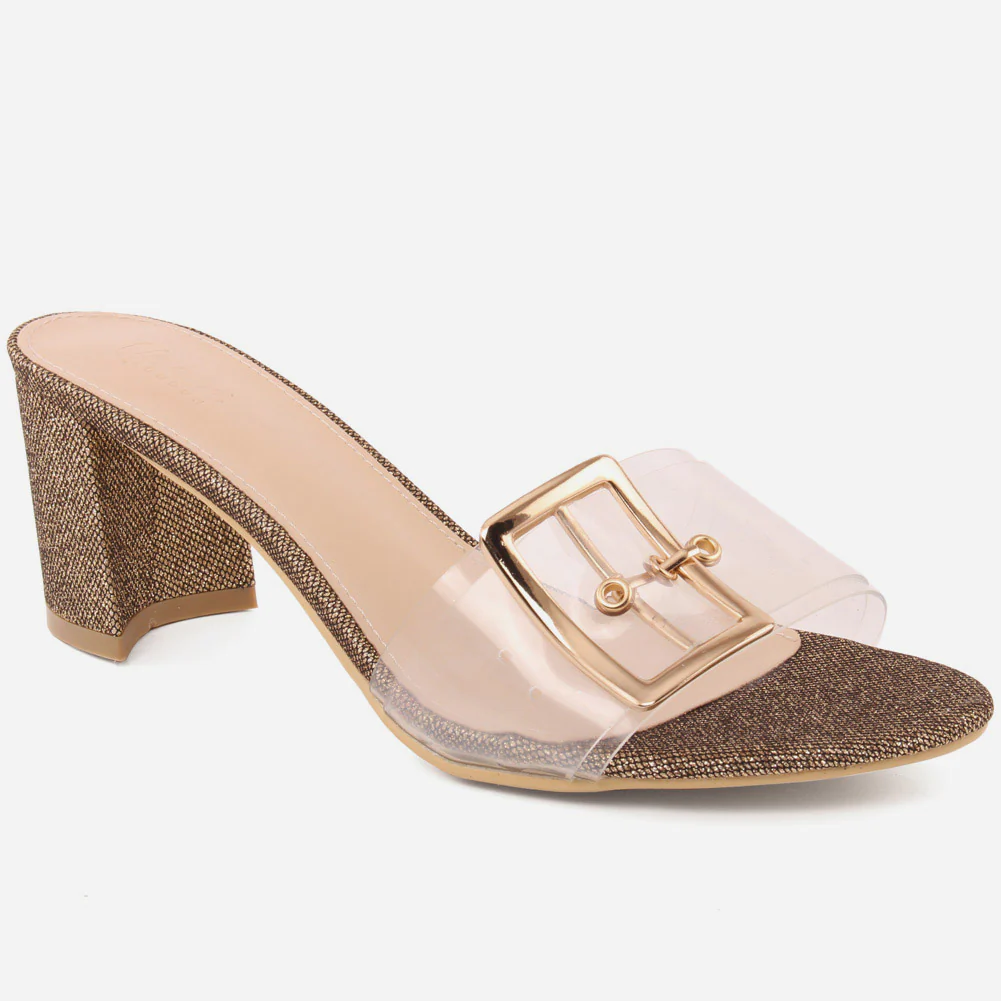 Women "LAURA" Block Heel Slip On Sandals