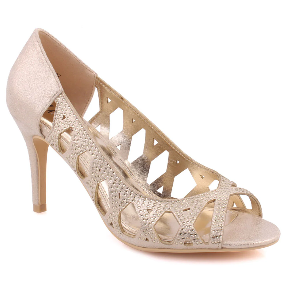 Women “Leesha” Cage Style Peep Toe High Heel Sandals