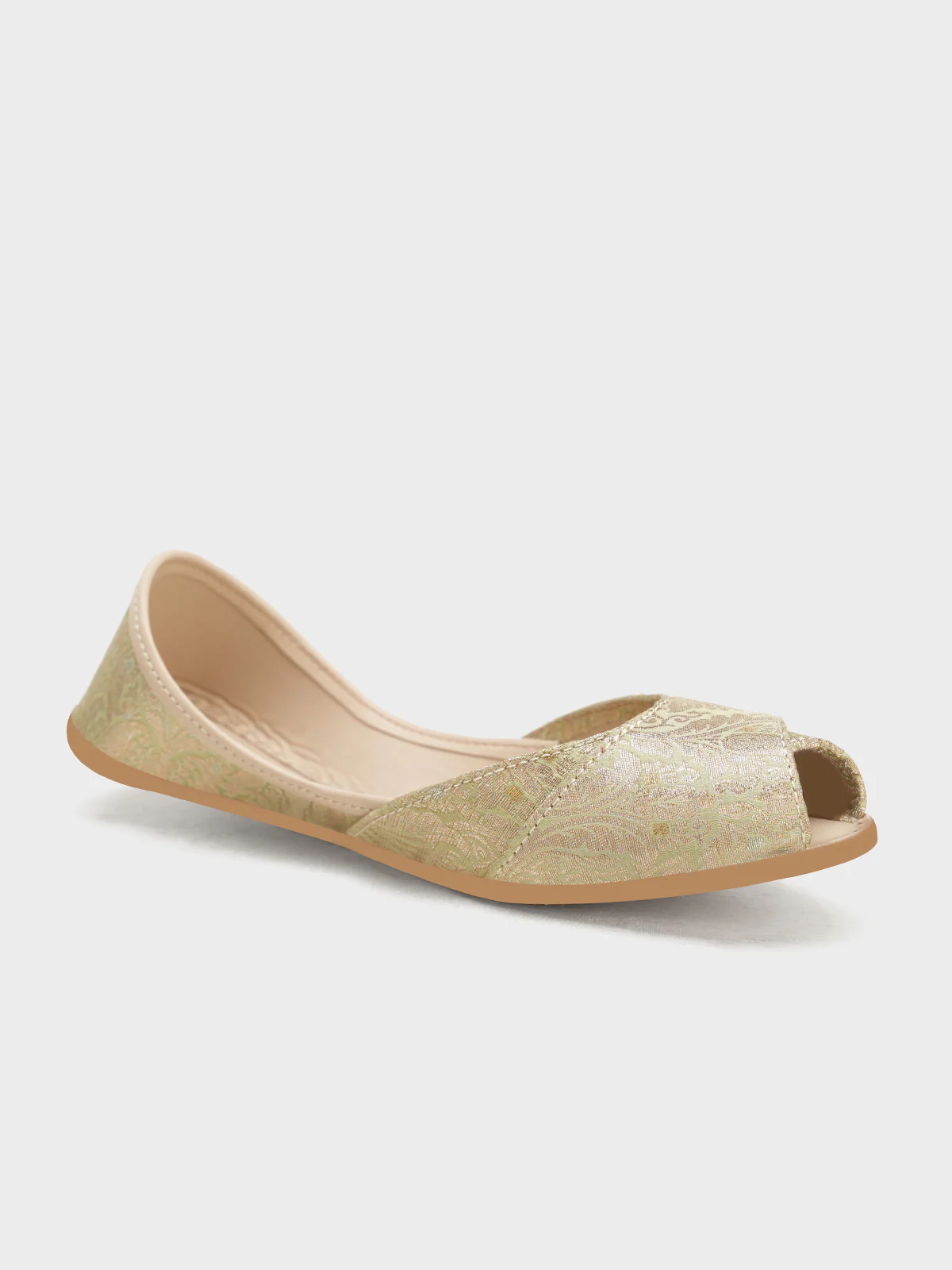 Women "LEHRANI" Open Toe Jamawar Khussa - Image 2