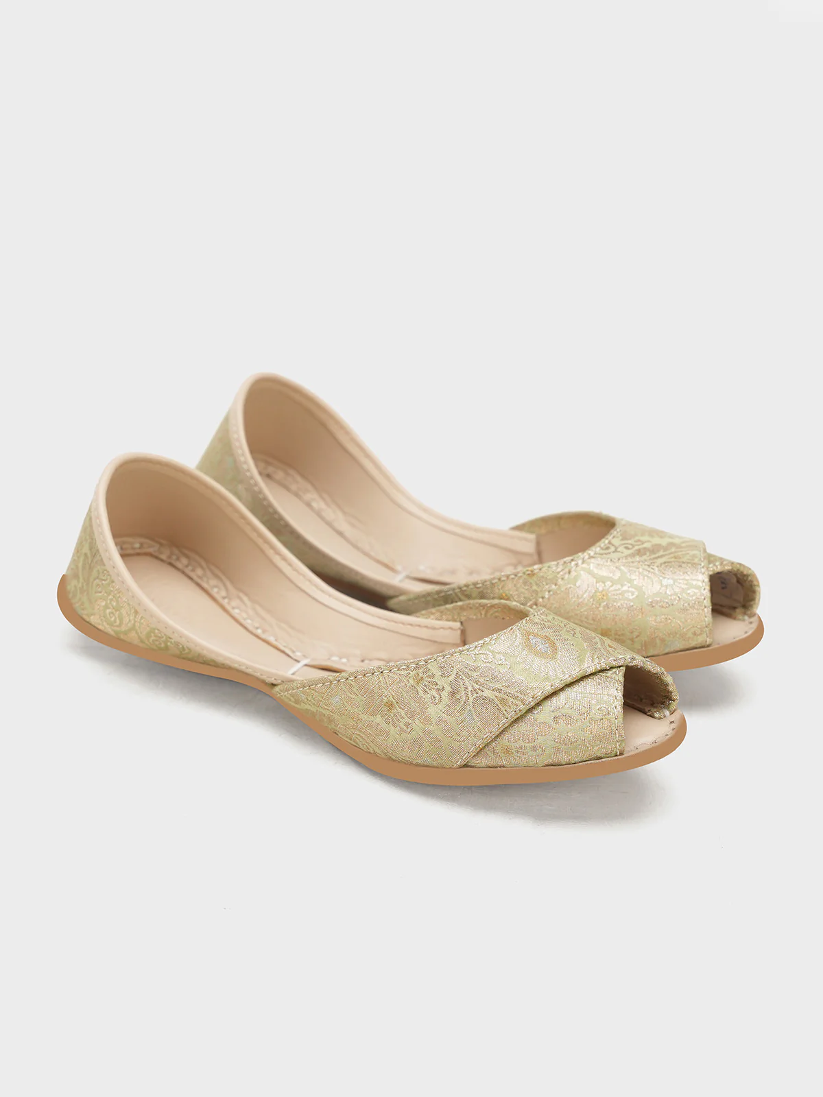 Women "LEHRANI" Open Toe Jamawar Khussa - Image 4