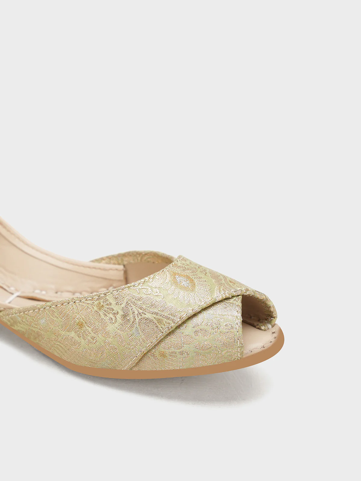 Women "LEHRANI" Open Toe Jamawar Khussa - Image 7