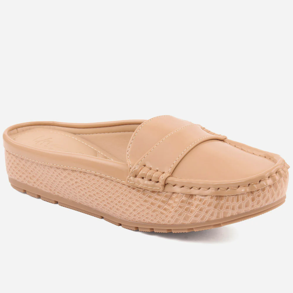 Women "LENOR" Glossy Wedge Moccasins