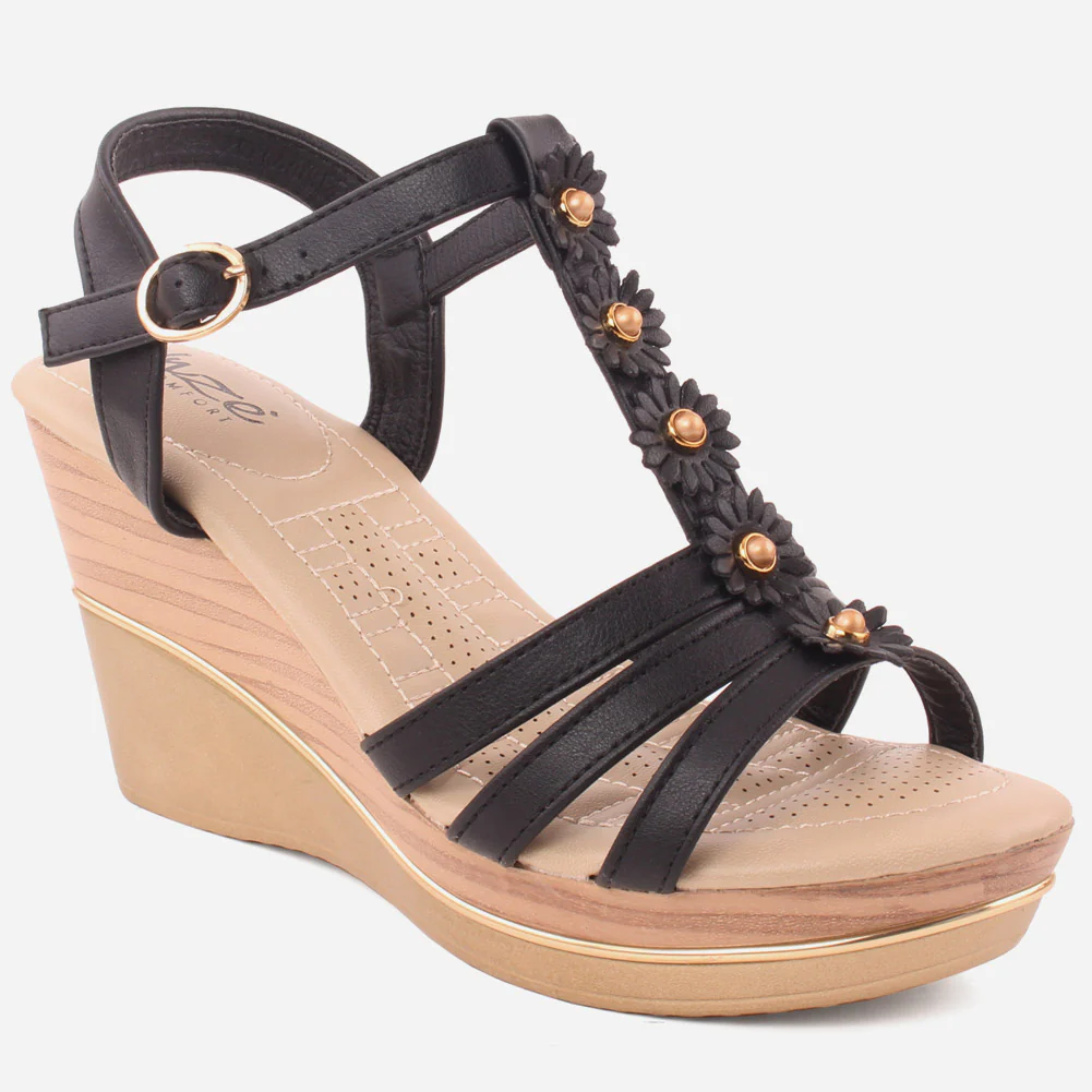 Women" LILY" Mullti Color Ankle Starp Wedge Sandal