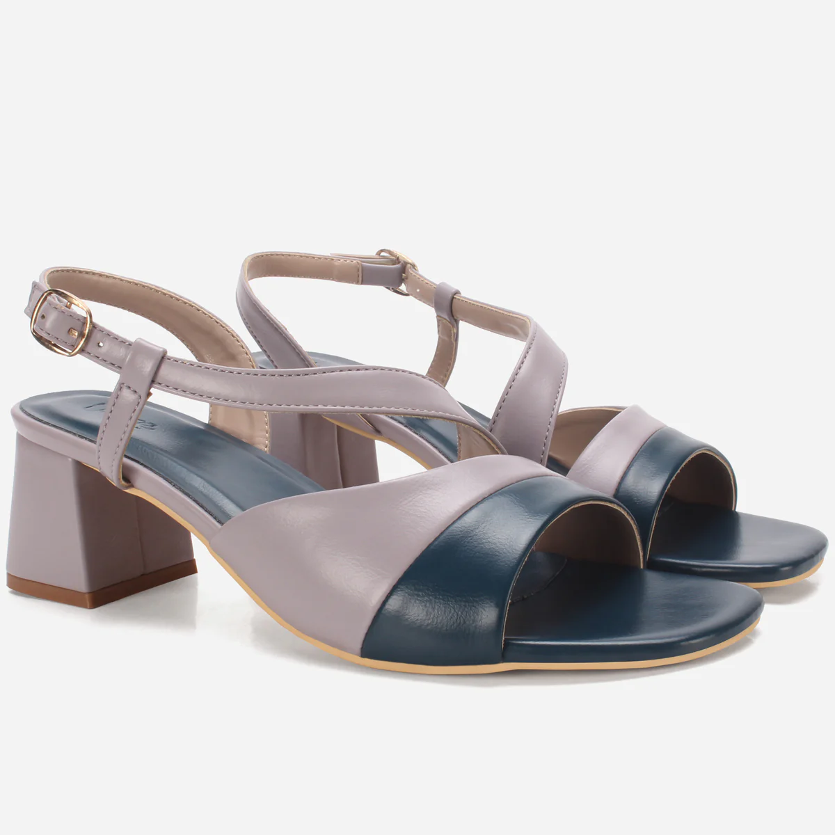 Women "MAEVE" Diagonal Strap Heel Sandals - Image 2
