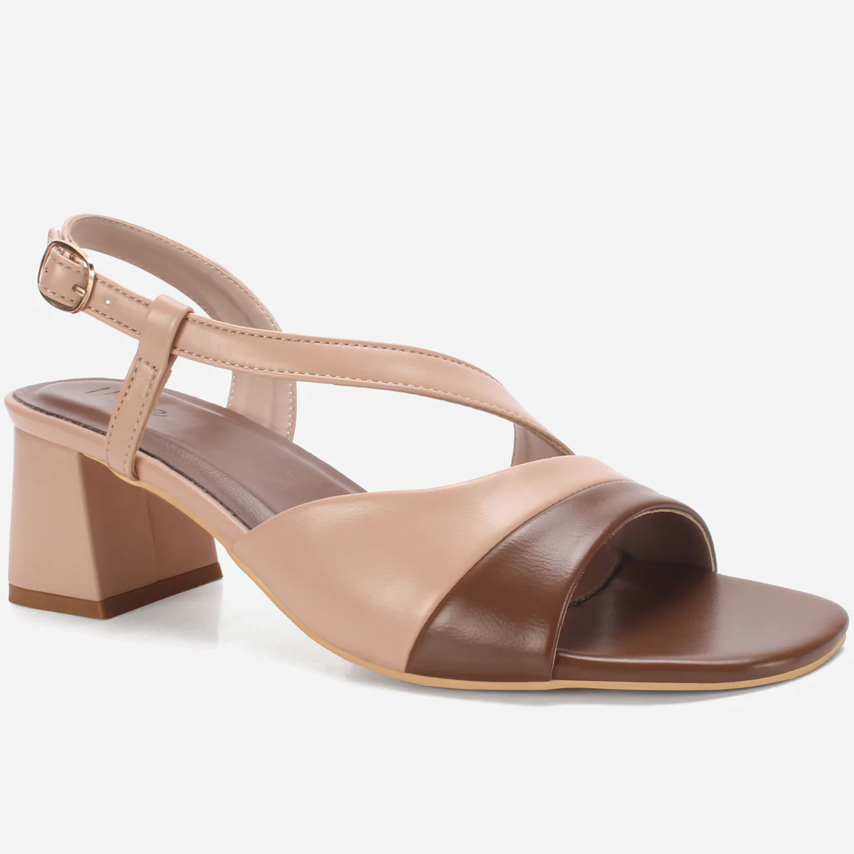 Women "MAEVE" Diagonal Strap Heel Sandals