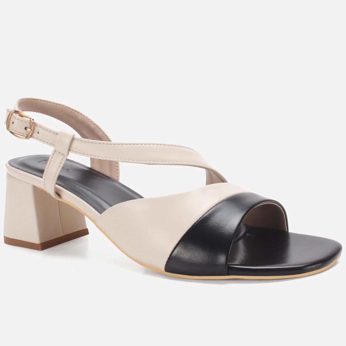 Women "MAEVE" Diagonal Strap Heel Sandals